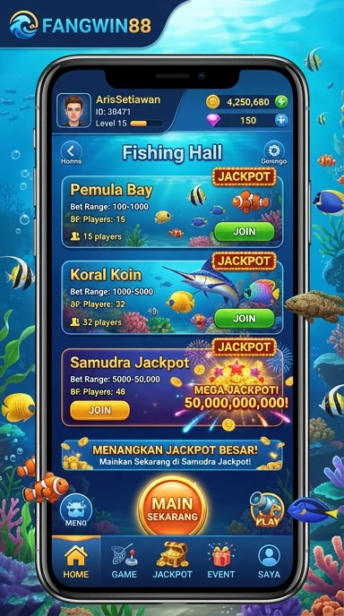 Screenshot antarmuka pengguna fangwin88 yang ramah dan intuitif.